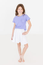 Periwinkle Ruffle Pocket Tee by Mila & Rose ®