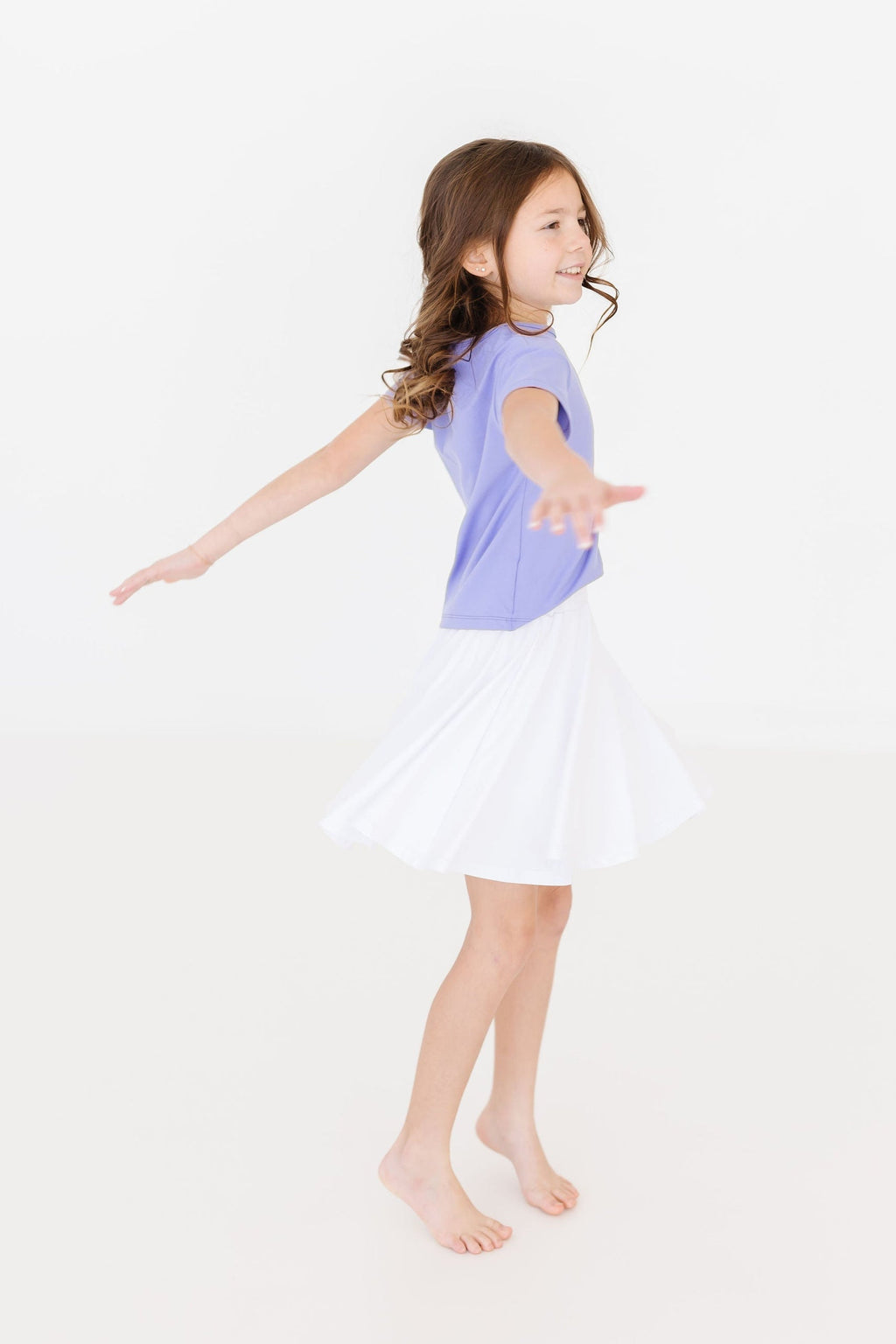 Periwinkle Ruffle Pocket Tee by Mila & Rose ®