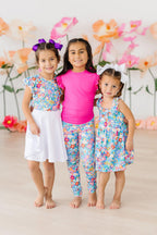 Preppy Floral Ruffle Cross Back Dress by Mila & Rose ®