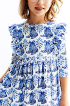 Southern Belle 3/4 Sleeve Ruffle Twirl Dress by Mila & Rose ®