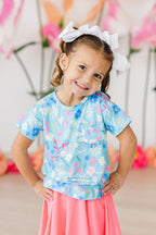 Springtime Splendor Ruffle Pocket Tee by Mila & Rose ®