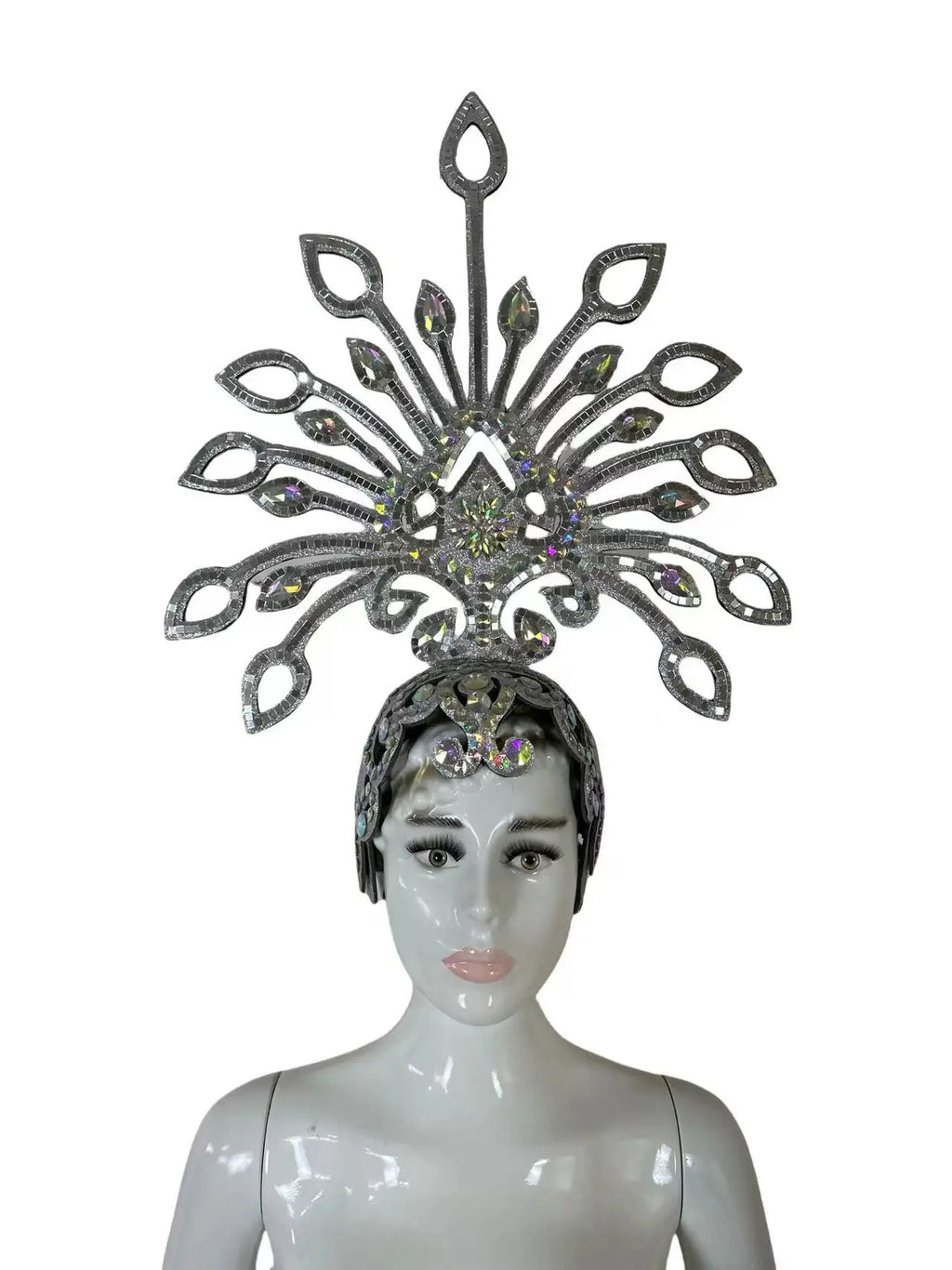 The Stardust Dionysia – Silver Starburst Carnival & Masque Ball Crown by Stardust Starlets