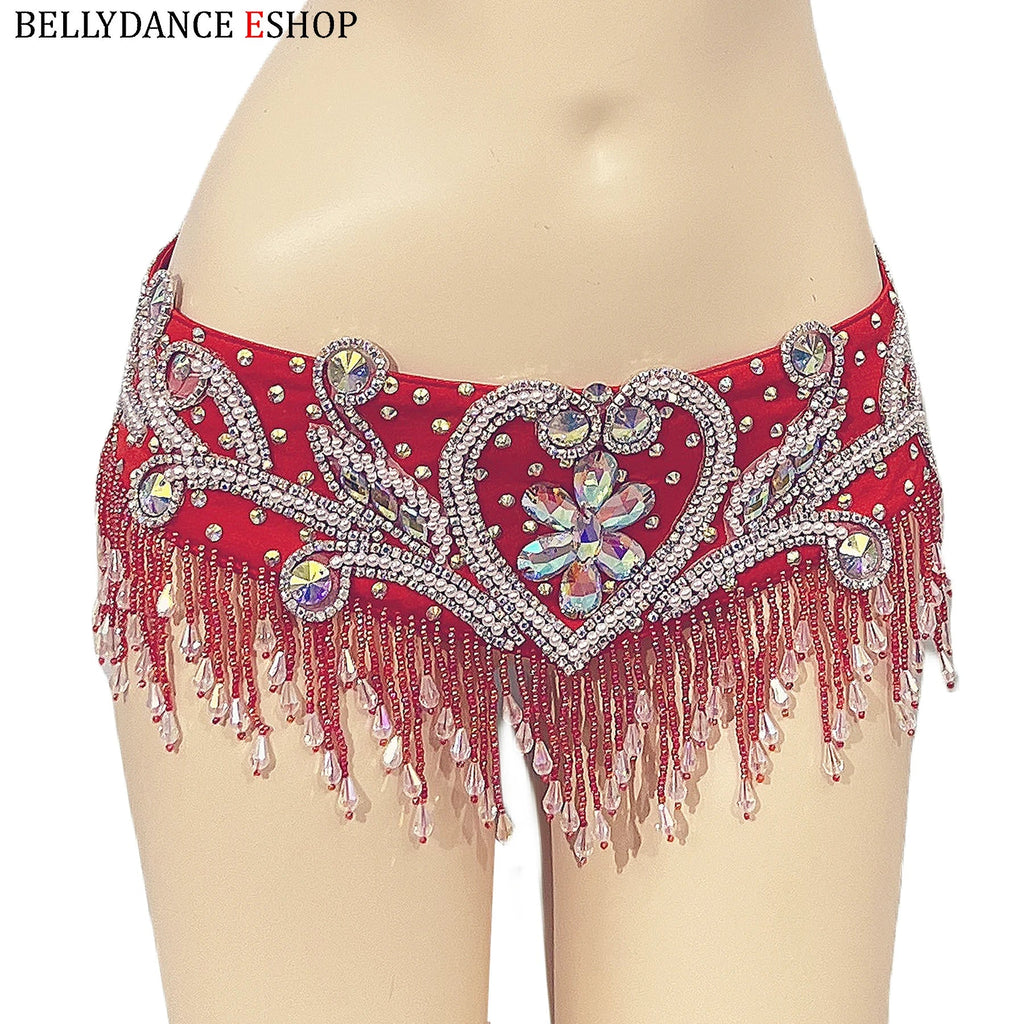 The Stardust Oasis Sirena – Deluxe Crystal & Beaded Belly Dance Bra & Belt 2-Piece Costume Set by Stardust Starlets