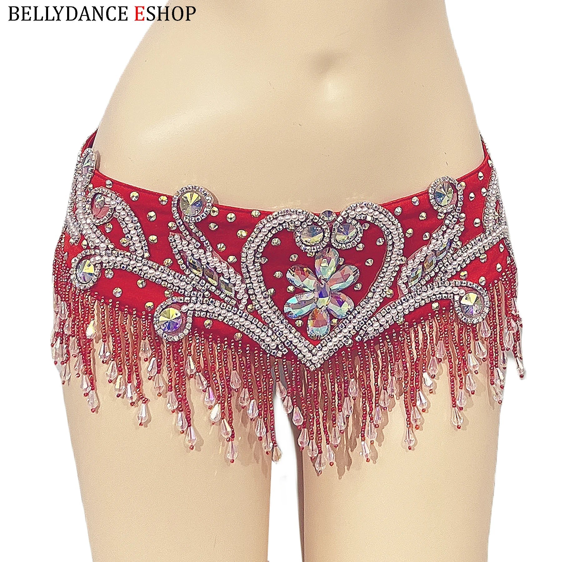 The Stardust Oasis Sirena – Deluxe Crystal & Beaded Belly Dance Bra & Belt 2-Piece Costume Set by Stardust Starlets