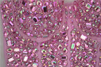 The Stardust Prism Siren – Sparkly Pink Rhinestone & Beaded Bustier Corset Crop Top by Stardust Starlets