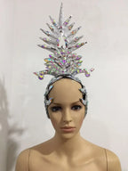The Stardust Dionysia – Carnival & Samba Feathered Masque Ball Crown by Stardust Starlets