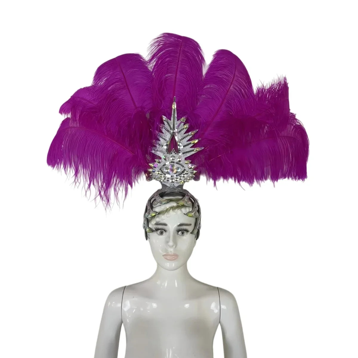 The Stardust Dionysia – Carnival & Samba Feathered Masque Ball Crown by Stardust Starlets