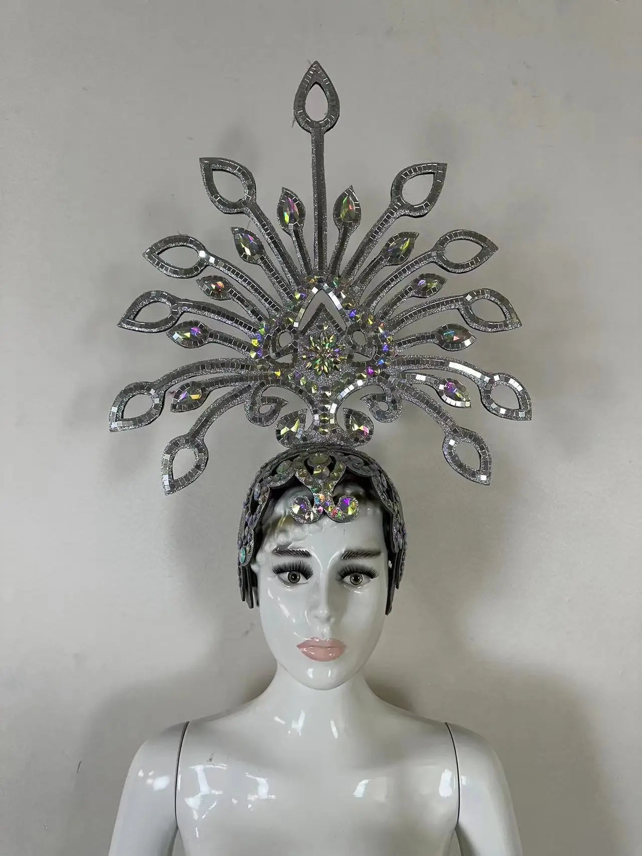 The Stardust Dionysia – Silver Starburst Carnival & Masque Ball Crown by Stardust Starlets