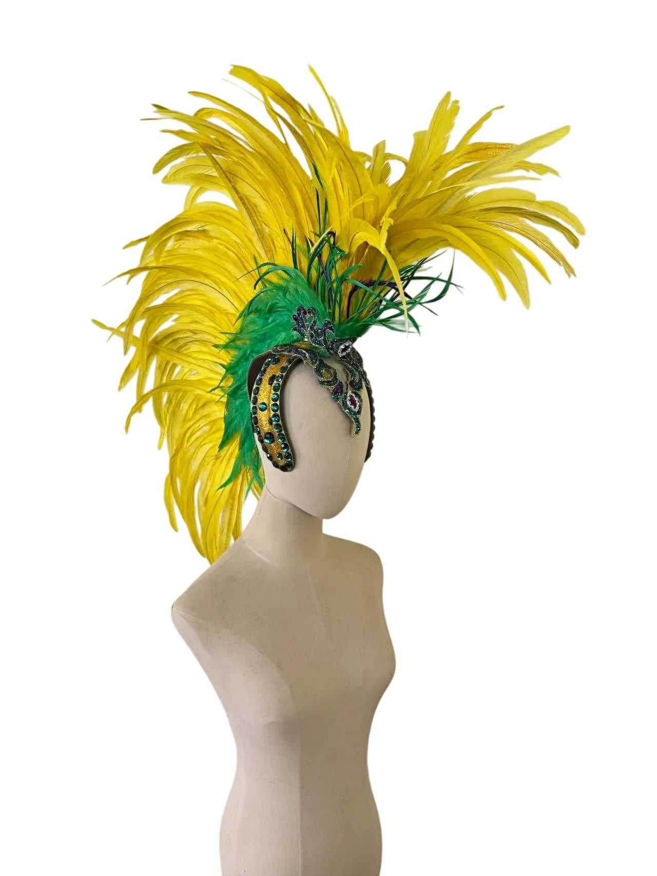 The Stardust Samba Radiance – Elegant Feathered Stage & Carnival Headdress by Stardust Starlets