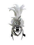 The Stardust Dionysia – Pure White Feather Carnival & Masque Ball Headdress by Stardust Starlets