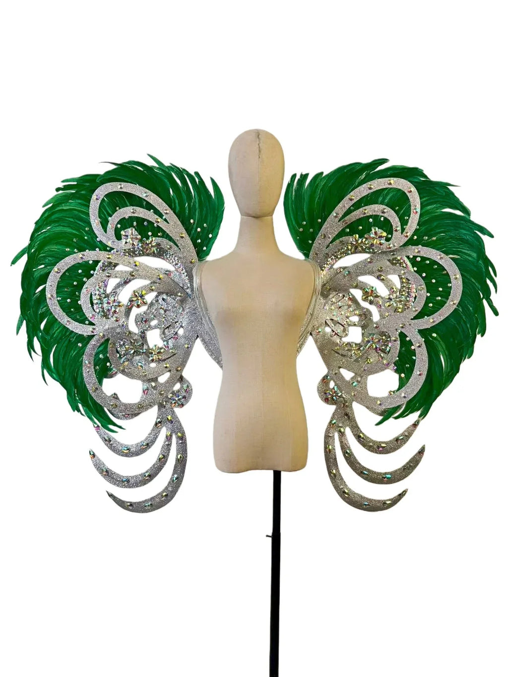 The Stardust Phoenix Wings – Deluxe Feathered Samba Backpiece & Stage Wings by Stardust Starlets