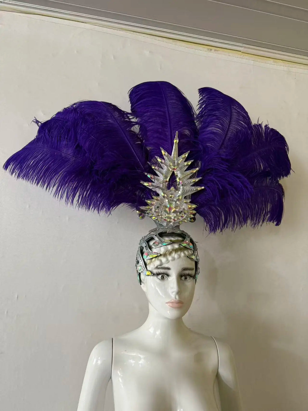 The Stardust Dionysia – Carnival & Samba Feathered Masque Ball Crown by Stardust Starlets