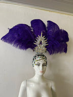 The Stardust Dionysia – Carnival & Samba Feathered Masque Ball Crown by Stardust Starlets