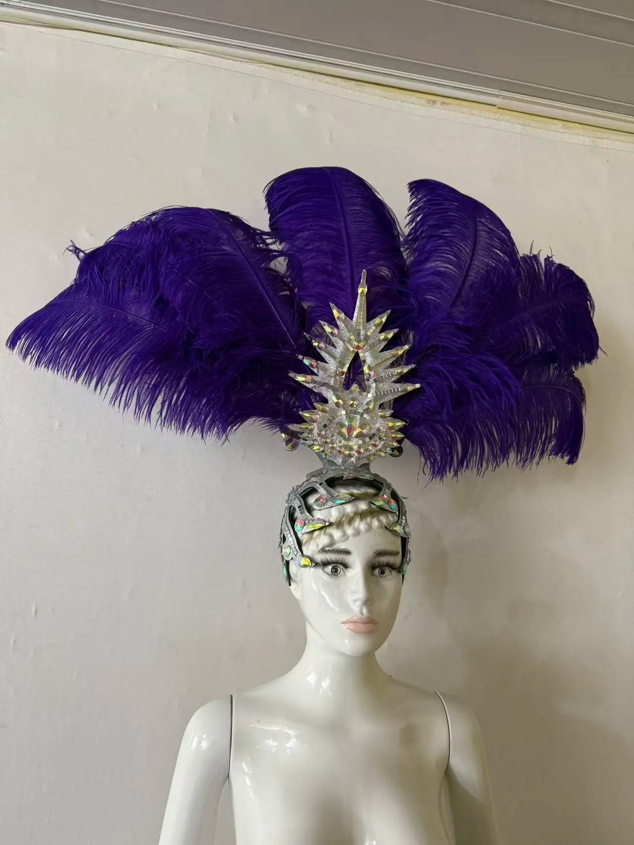 The Stardust Dionysia – Carnival & Samba Feathered Masque Ball Crown by Stardust Starlets