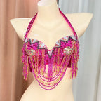 The Stardust Prism Sirena – Deluxe Beaded & Sequined Belly Dance Bra Top by Stardust Starlets