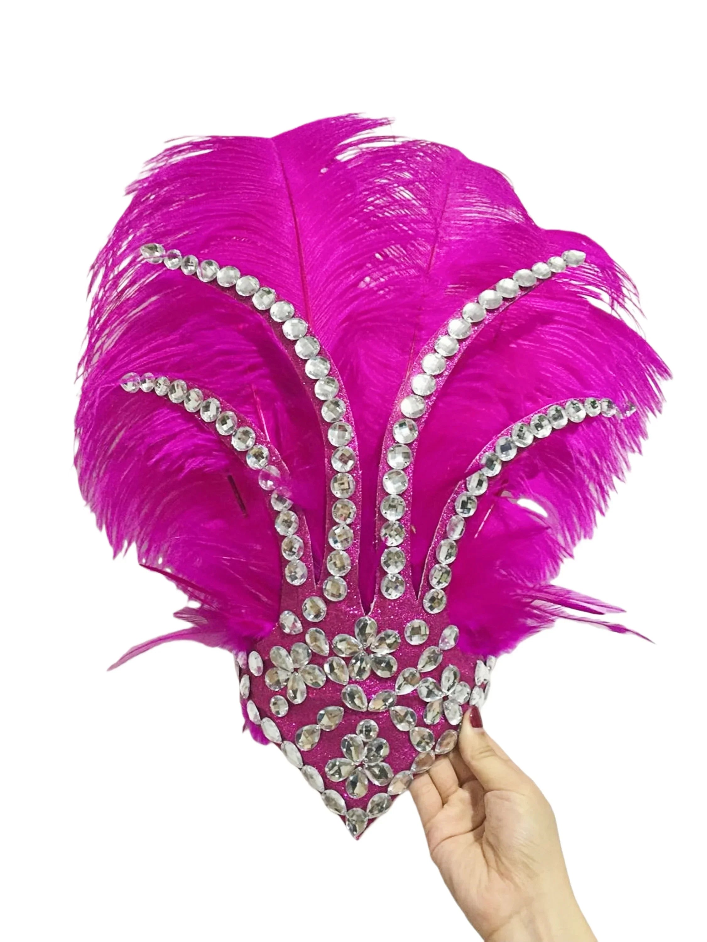 The Stardust Dionysia – Classic Feathered Samba Carnival & Masque Crown by Stardust Starlets