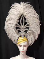 The Stardust Wings of Radiance – Deluxe Feathered Samba & Carnival Crown by Stardust Starlets