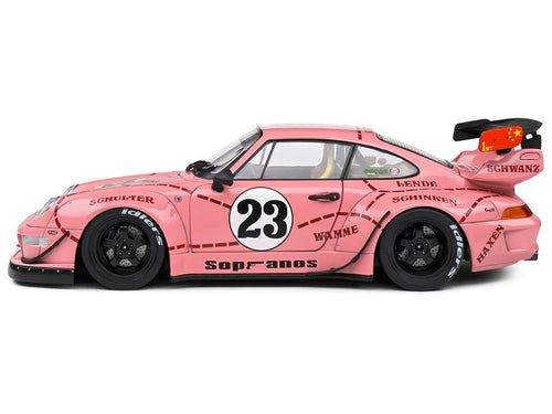 2020 RWB Bodykit #23 "Pink Pig" Pink with Graphics 1/18 Diecast Model Car by Solido by LuxuryLifeWay Online Store