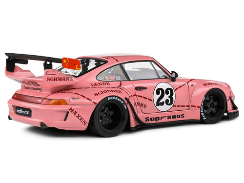 2020 RWB Bodykit #23 "Pink Pig" Pink with Graphics 1/18 Diecast Model Car by Solido by LuxuryLifeWay Online Store