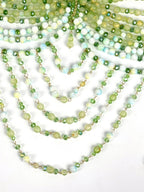 The Stardust Emerald Goddess – Handmade Green Rhinestone & Beaded Tassel Body Chain Halter Top by Stardust Starlets