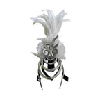 The Stardust Dionysia – Pure White Feather Carnival & Masque Ball Headdress by Stardust Starlets