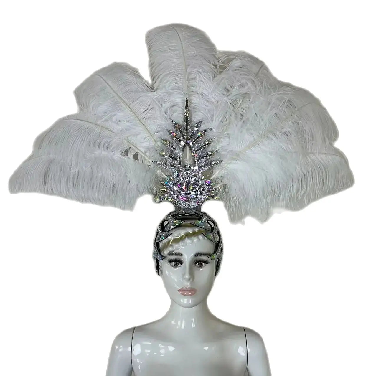 The Stardust Dionysia – Carnival & Samba Feathered Masque Ball Crown by Stardust Starlets