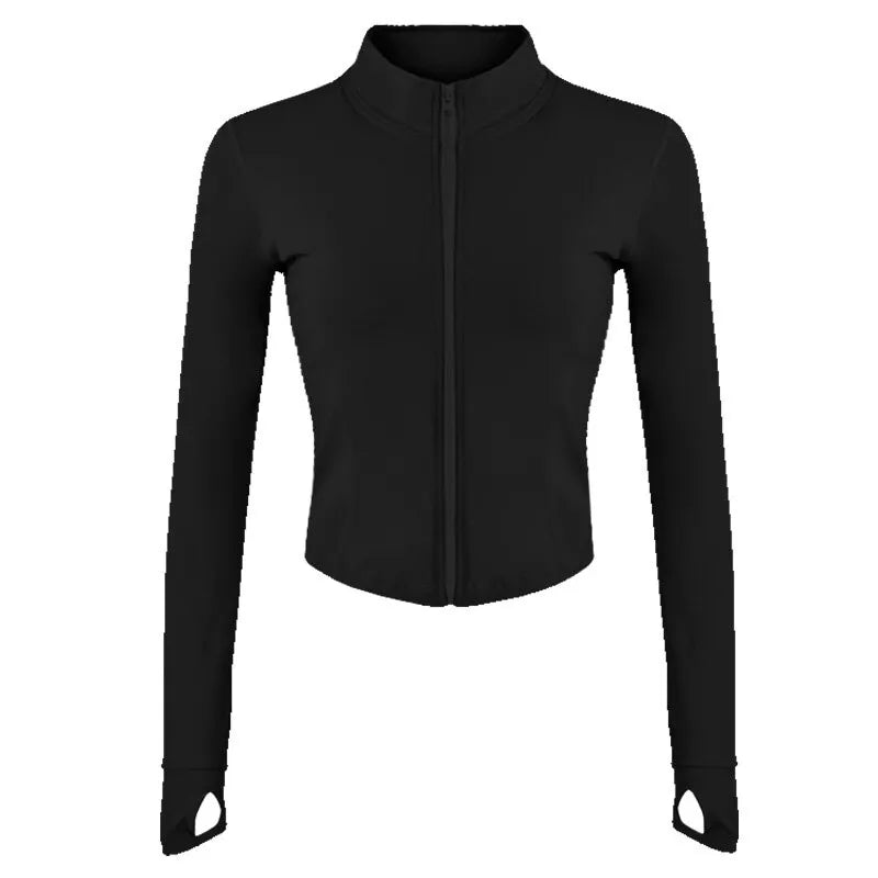 Women's Long Sleeved Fitness Jacket by Femme Fit Activewear