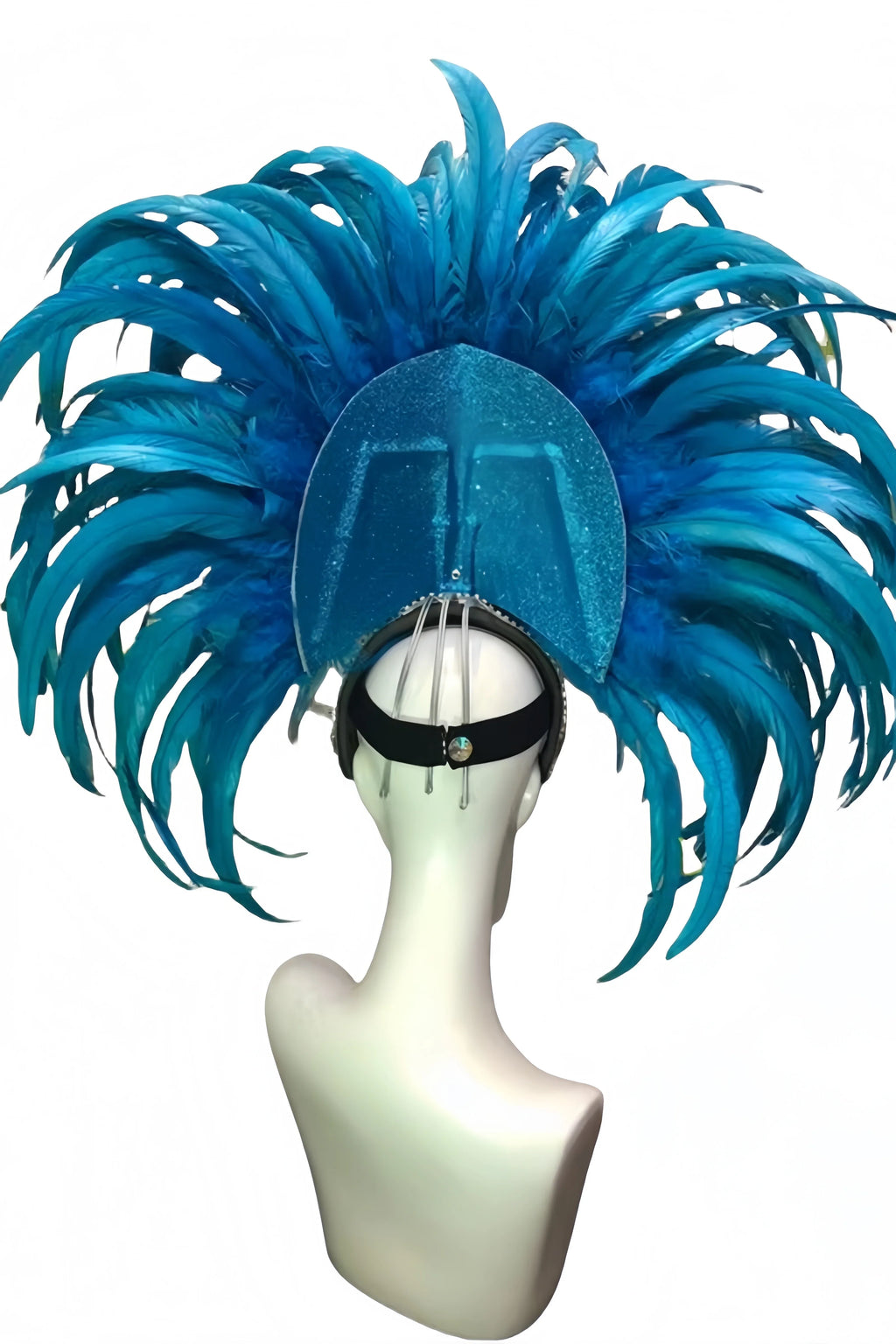 Feather headdress samba costume carnival halloween party bar performance hat makeup dance wings parade by Stardust Starlets