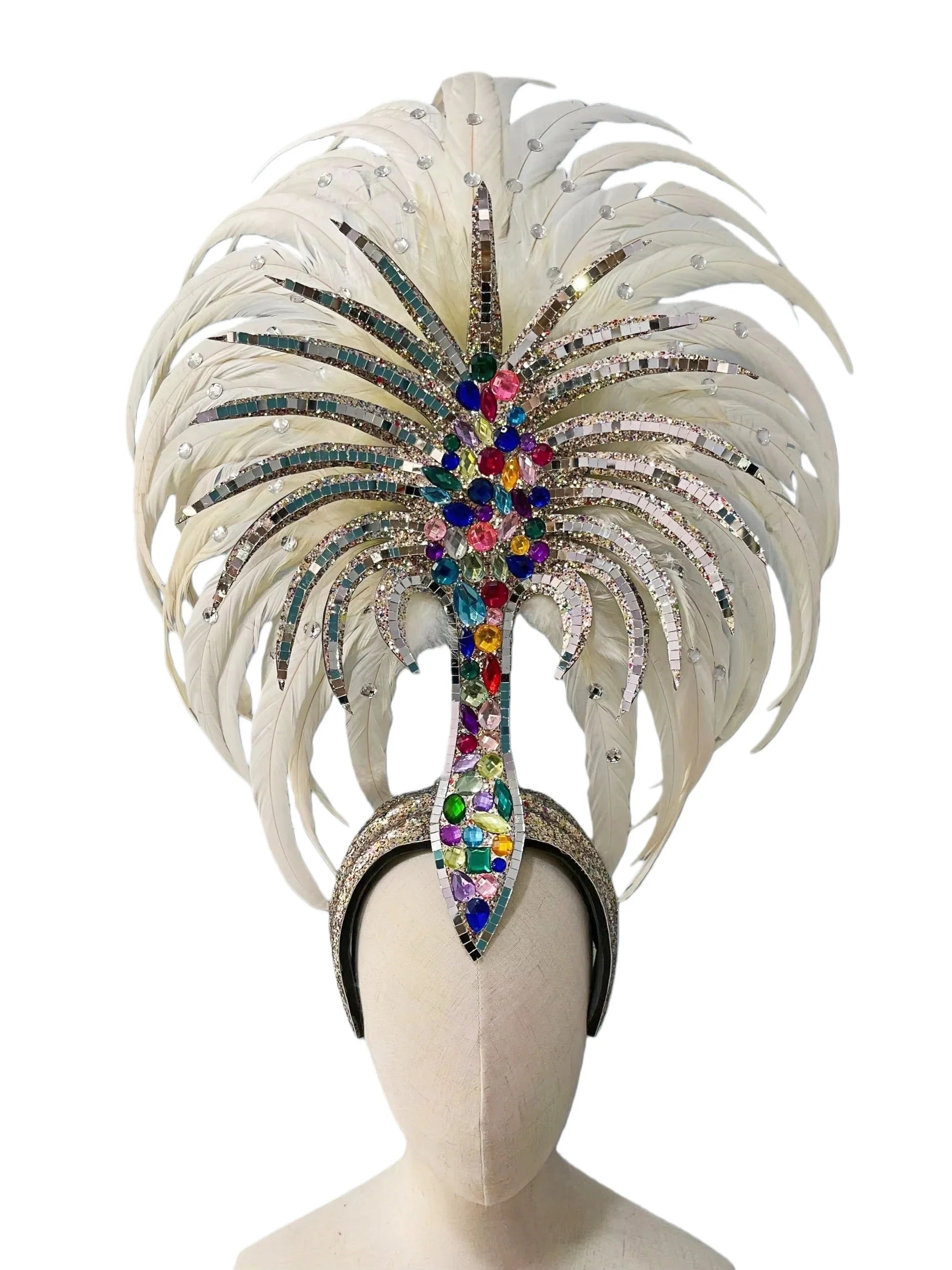 The Stardust Dionysia Masquerade Crown – Carnival & Ball Samba Headdress by Stardust Starlets
