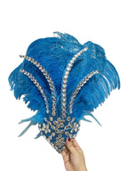 The Stardust Dionysia – Classic Feathered Samba Carnival & Masque Crown by Stardust Starlets