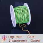 The Stardust Fluorescent Stream – Premium AAAA Glass Fluorescent & Mocha Rhinestone Cup Chain Trim by Stardust Starlets