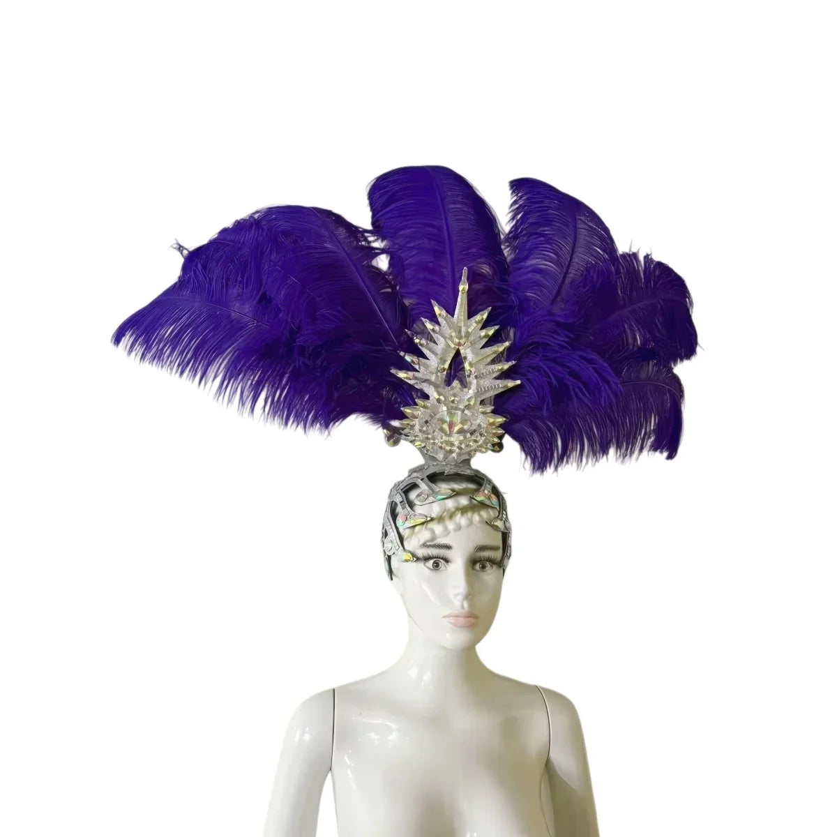 The Stardust Dionysia – Carnival & Samba Feathered Masque Ball Crown by Stardust Starlets