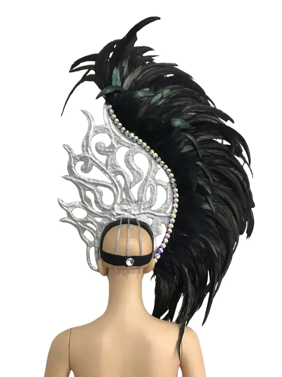 The Stardust Samba Radiance – Elegant Feathered Stage & Carnival Headdress by Stardust Starlets