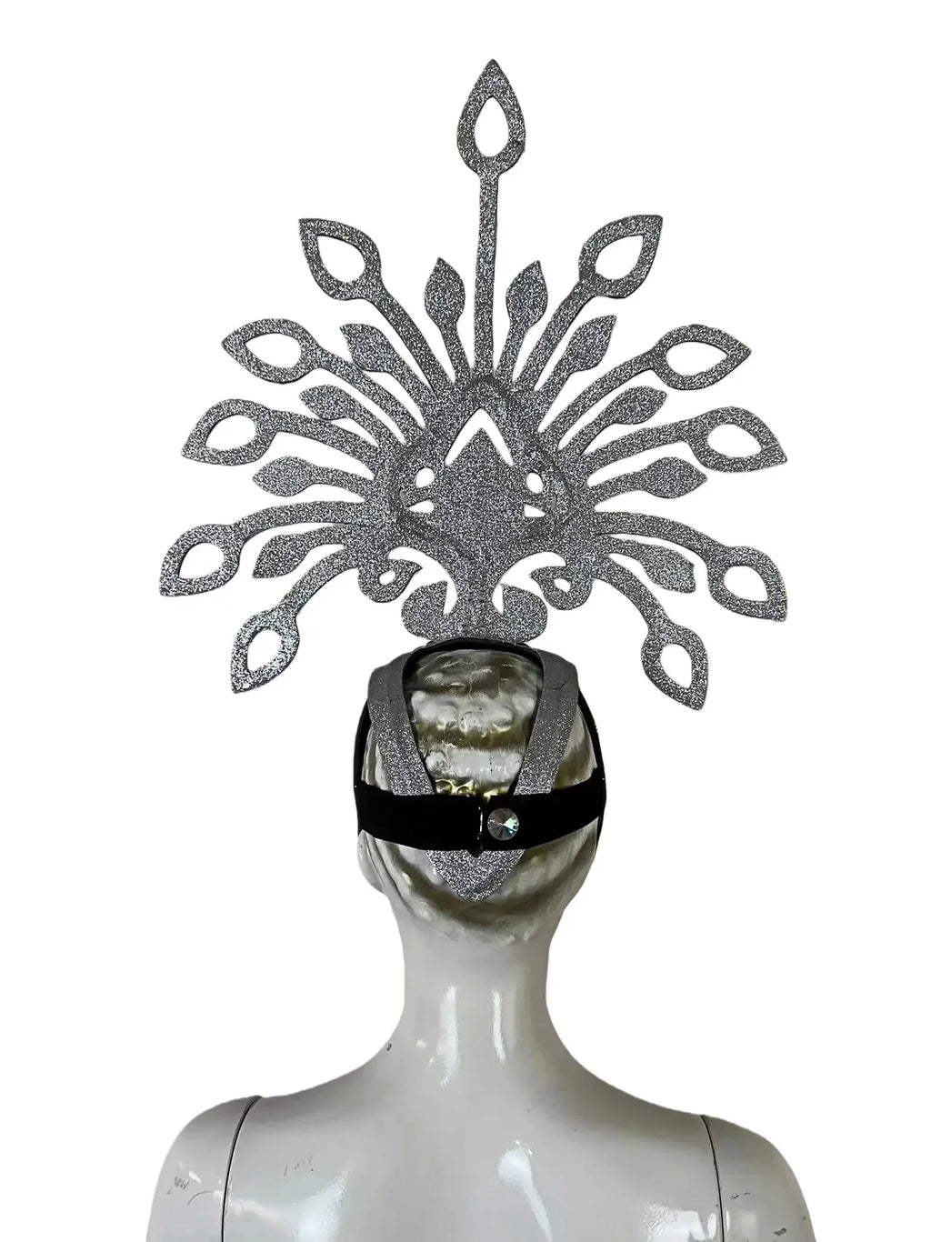 The Stardust Dionysia – Silver Starburst Carnival & Masque Ball Crown by Stardust Starlets