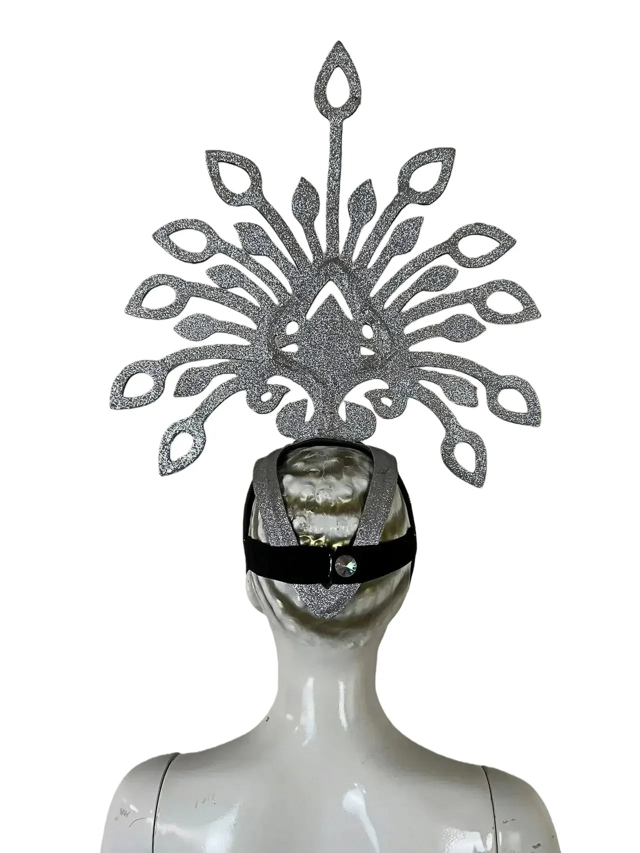 The Stardust Dionysia – Silver Starburst Carnival & Masque Ball Crown by Stardust Starlets