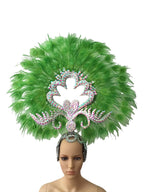 The Stardust Sovereign – Majestic Feathered Samba Carnival Headdress by Stardust Starlets