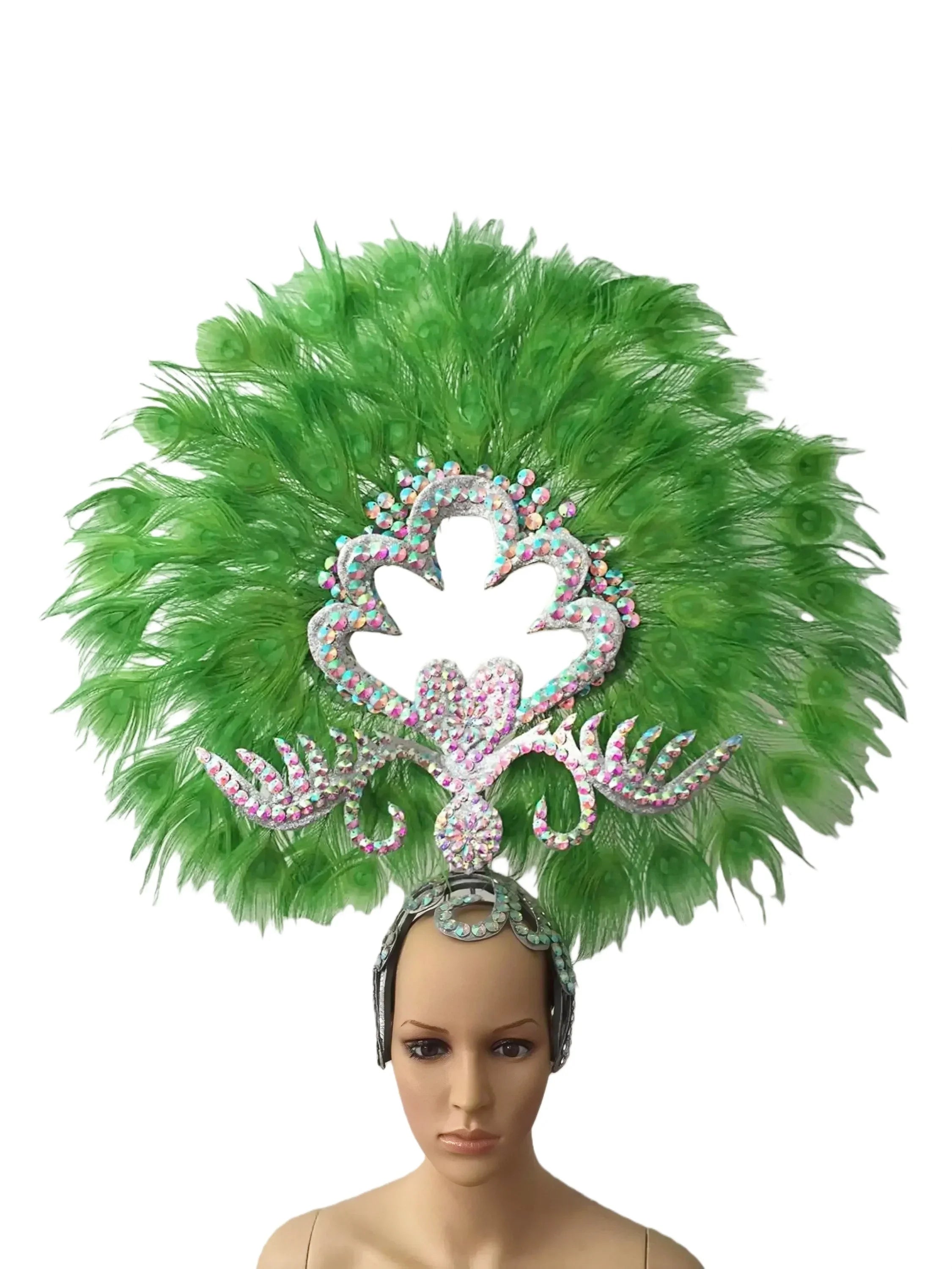 The Stardust Sovereign – Majestic Feathered Samba Carnival Headdress by Stardust Starlets