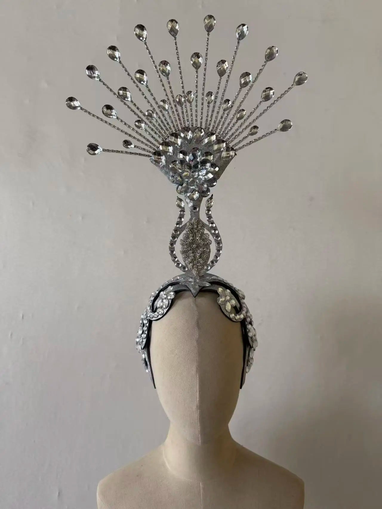 The Stardust Aurora – Premium Feathered Samba Carnival Headdress by Stardust Starlets