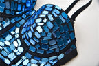 The Stardust Prism Siren – Mirror Embellished Push-Up Bustier Corset Top by Stardust Starlets