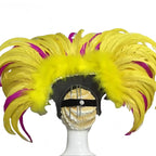 Feather headdress samba costume carnival halloween party bar performance hat makeup dance wings parade by Stardust Starlets