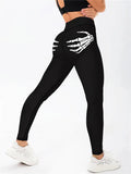 🖤 Women's Claw Skull High-Waisted Yoga Leggings by FitiqueFit