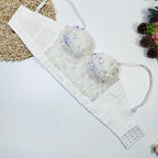 The Stardust Prism Siren – Sequined Glitter Bustier Corset Crop Top by Stardust Starlets