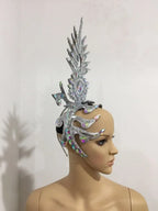The Stardust Dionysia – Carnival & Samba Feathered Masque Ball Crown by Stardust Starlets