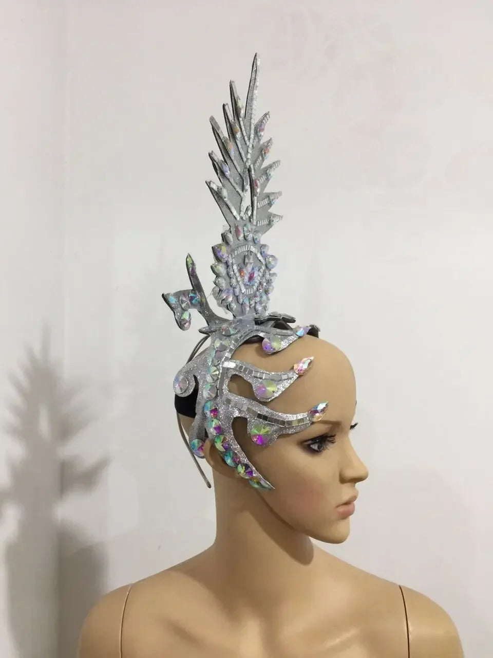 The Stardust Dionysia – Carnival & Samba Feathered Masque Ball Crown by Stardust Starlets