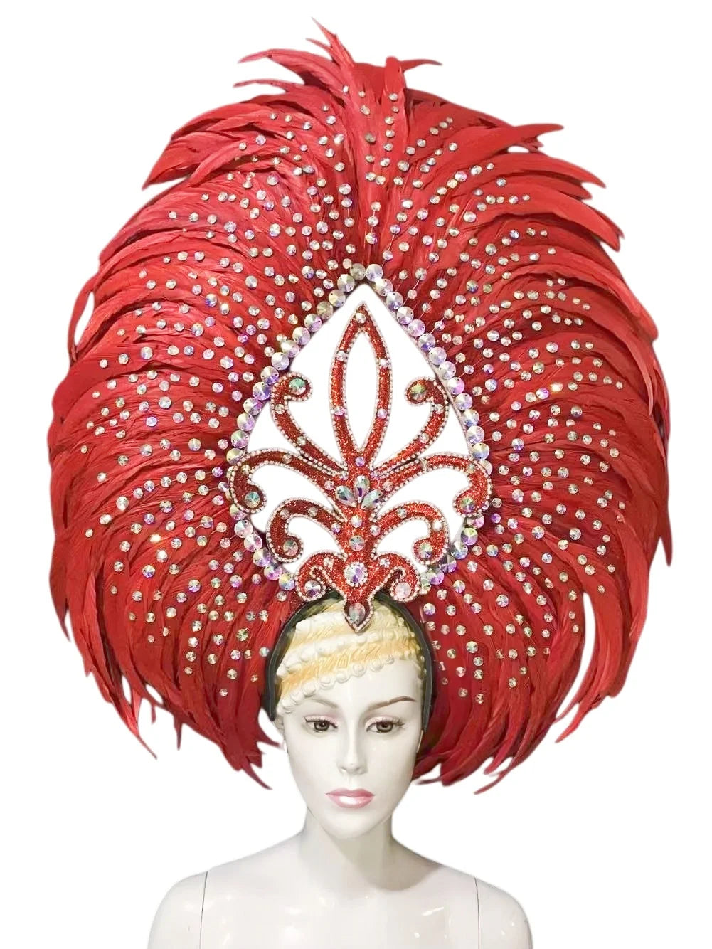 The Stardust Wings of Radiance – Deluxe Feathered Samba & Carnival Crown by Stardust Starlets