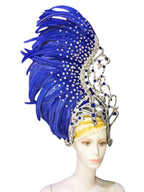 The Stardust Sovereign – Majestic Feathered Samba Carnival Headdress by Stardust Starlets