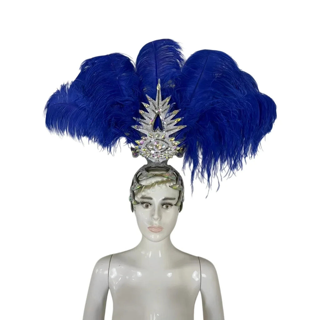 The Stardust Dionysia – Carnival & Samba Feathered Masque Ball Crown by Stardust Starlets