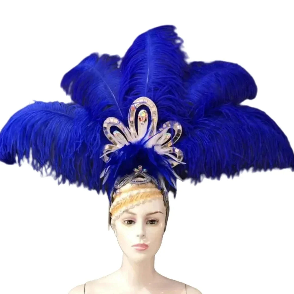 The Stardust Empress – Deluxe Feathered Samba & Carnival Crown by Stardust Starlets