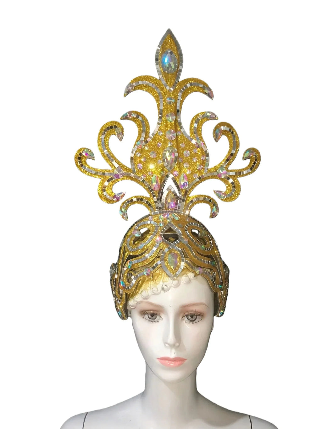 Brazil Rio Spanish Cuba Santiago Havana Venice Dionysia carnival Float Mask dress masque ball costume samba Golden Crown by Stardust Starlets