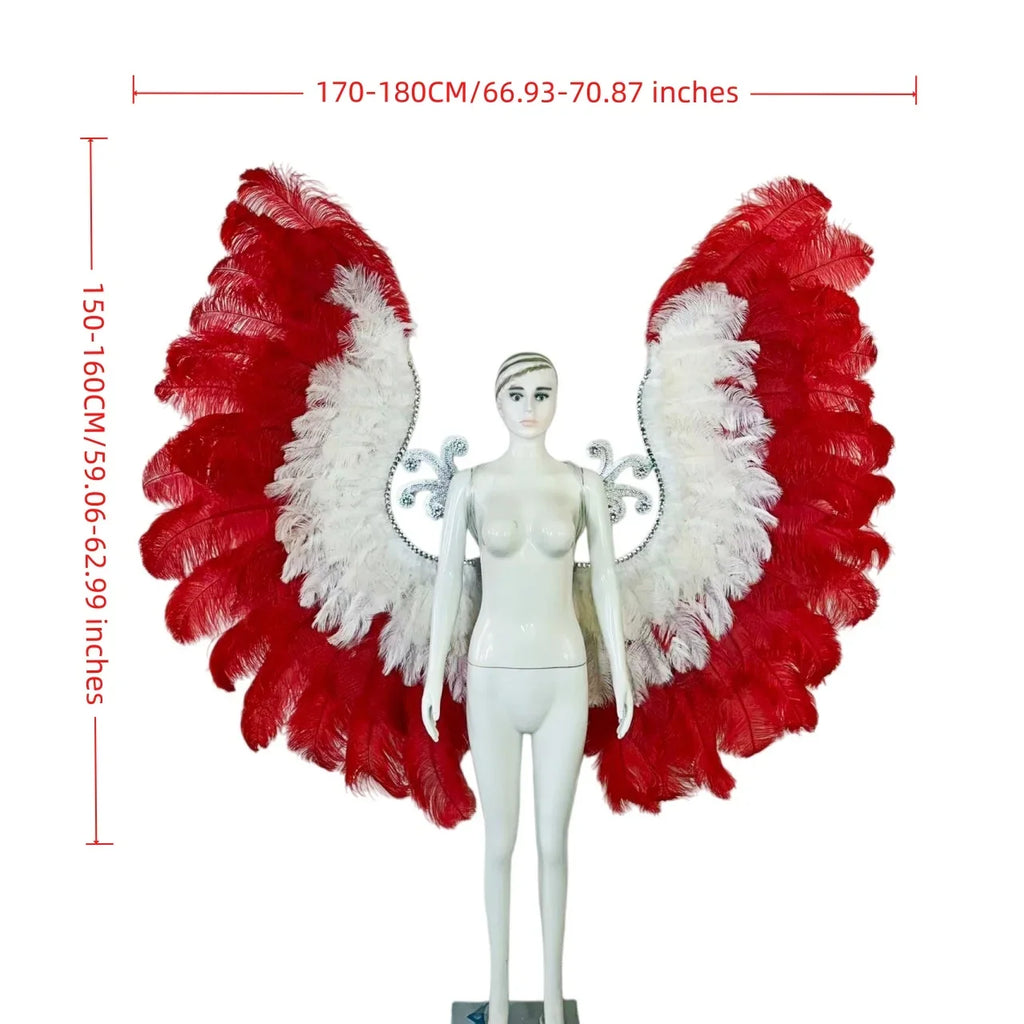 The Stardust Phoenix Wings – Deluxe Feathered Samba Backpiece & Stage Wings by Stardust Starlets